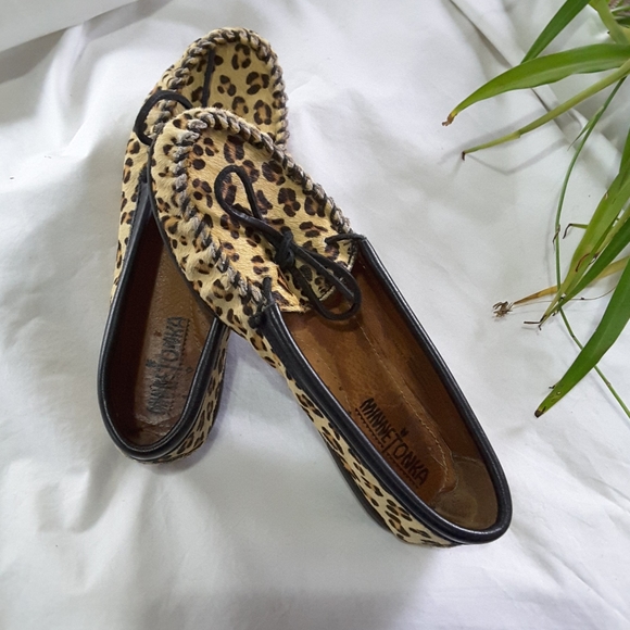 Minnetonka Leopard Moccasins - Picture 2 of 5